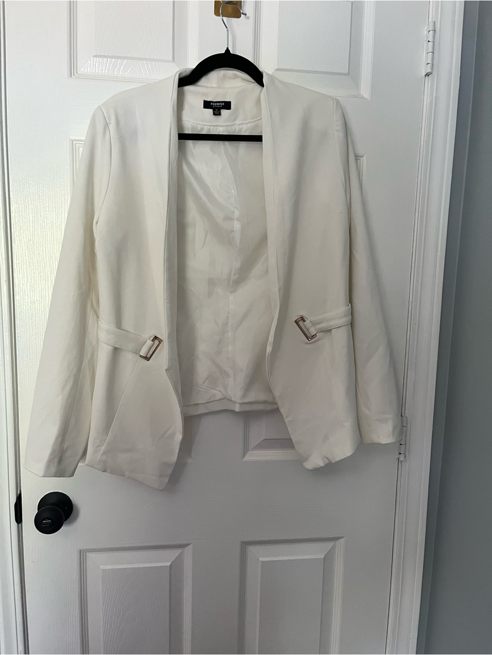 Premise White Fitted Blazer Size 10 Workwear Office Career Business Casual